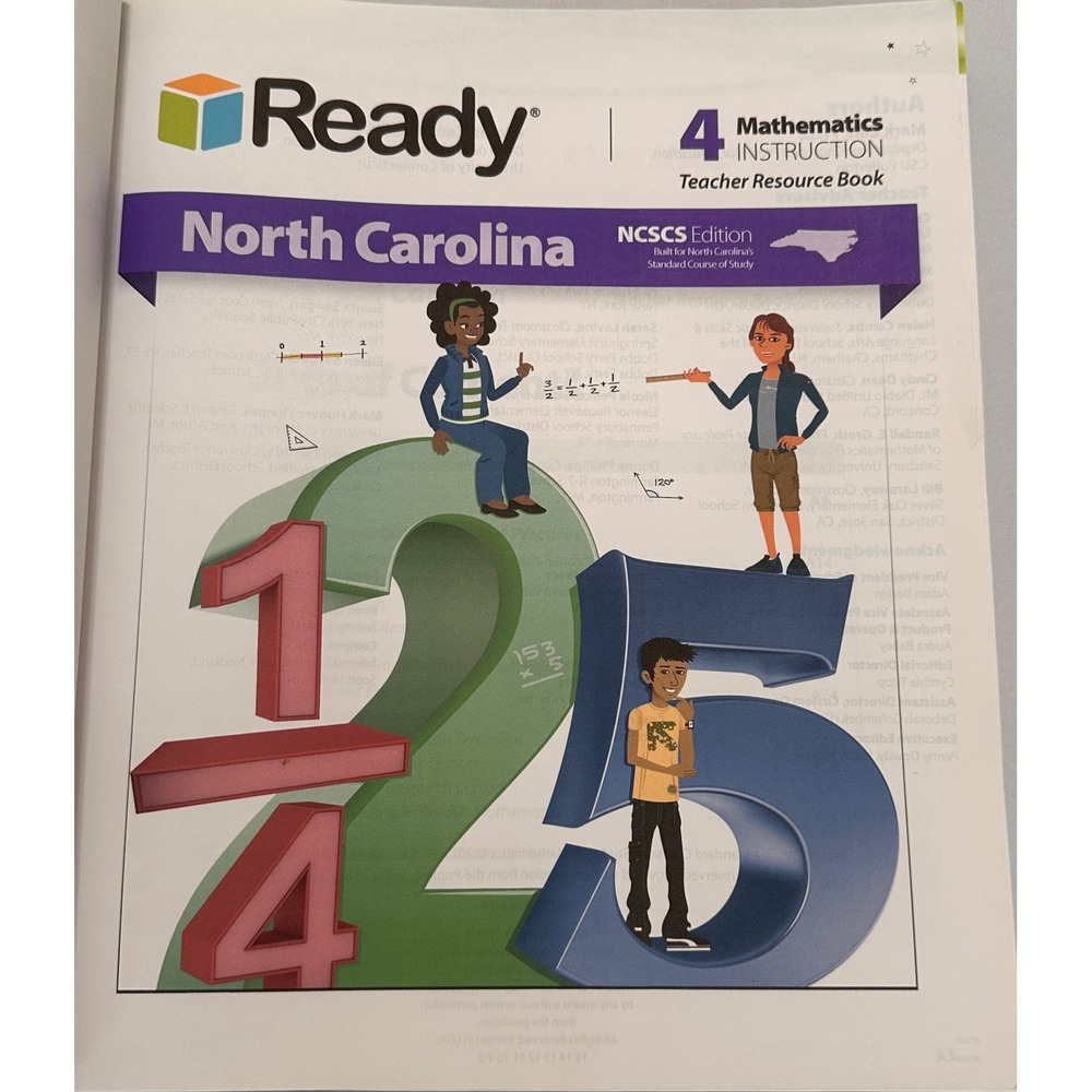 Ready North Carolina Grade 4 Mathematics Instruction Teacher Resource Book NCSCS - Picture 2 of 4